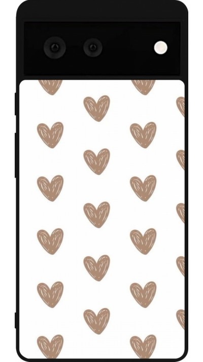 Coque Google Pixel 6 - Silicone rigide noir Autumn 2024 brown hearts Coque Google Pixel 6 - Silicone rigide noir Autumn 2024 brown hearts