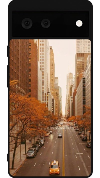Coque Google Pixel 6 - Silicone rigide noir Autumn 2024 New York city Coque Google Pixel 6 - Silicone rigide noir Autumn 2024 New York city