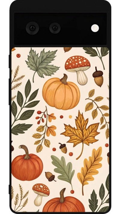 Coque Google Pixel 6 - Silicone rigide noir Autumn 25 Autumn pattern Coque Google Pixel 6 - Silicone rigide noir Autumn 25 Autumn pattern