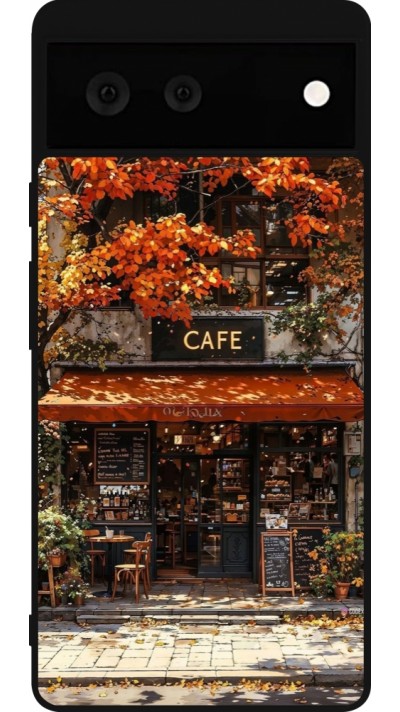 Coque Google Pixel 6 - Silicone rigide noir Autumn 25 Coffee shop Coque Google Pixel 6 - Silicone rigide noir Autumn 25 Coffee shop