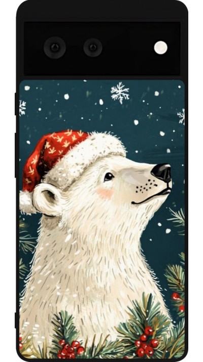 Google Pixel 6 Case Hülle - Silikon schwarz Christmas 25 Bear