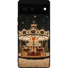 Google Pixel 6 Case Hülle - Silikon schwarz Christmas 25 Carousel
