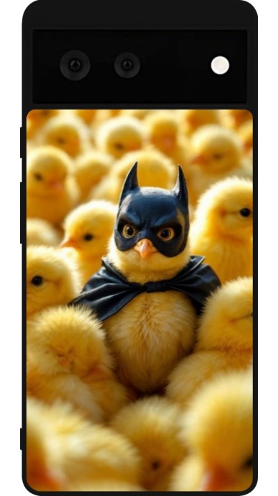 Google Pixel 6 Case Hülle - Silikon schwarz Easter 2026 Chicken Batman