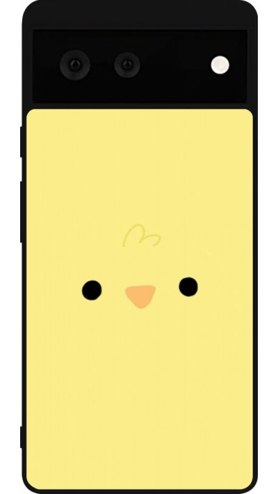 Google Pixel 6 Case Hülle - Silikon schwarz Easter 2026 Little chicken