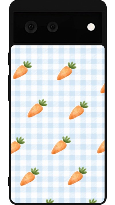 Google Pixel 6 Case Hülle - Silikon schwarz Easter 2026 Pattern carrots