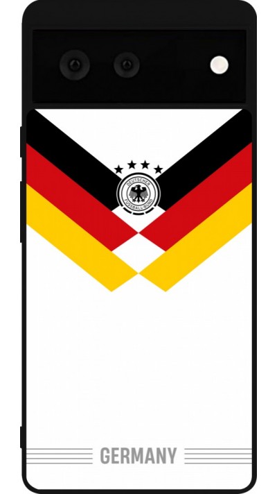 Coque Google Pixel 6 - Silicone rigide noir Maillot de football Allemagne 2026 personnalisable