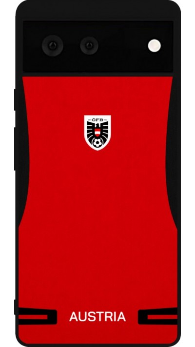 Google Pixel 6 Case Hülle - Silikon schwarz O?sterreich 2026 personalisierbares Fussballtrikot