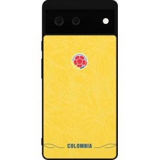 Google Pixel 6 Case Hülle - Silikon schwarz Kolumbien 2026 personalisierbares Fussballtrikot