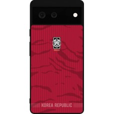 Google Pixel 6 Case Hülle - Silikon schwarz Südkorea 2026 personalisierbares Fussballtrikot