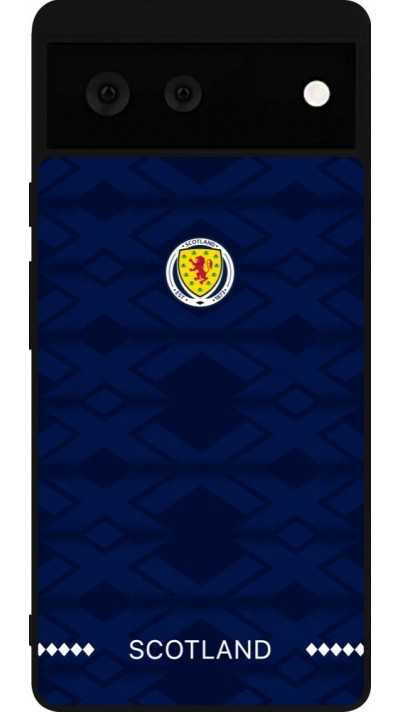 Google Pixel 6 Case Hülle - Silikon schwarz Schottland 2026 personalisierbares Fussballtrikot