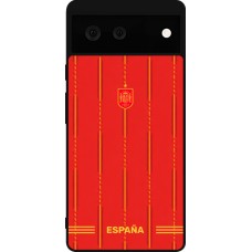 Google Pixel 6 Case Hülle - Silikon schwarz Spanien 2026 personalisierbares Fussballtrikot