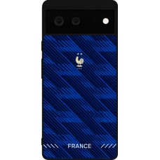 Google Pixel 6 Case Hülle - Silikon schwarz Frankreich 2026 personalisierbares Fussballtrikot