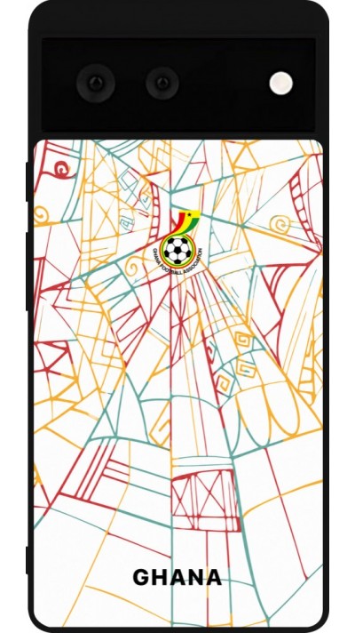 Google Pixel 6 Case Hülle - Silikon schwarz Ghana 2026 personalisierbares Fussballtrikot