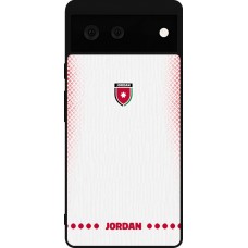Google Pixel 6 Case Hülle - Silikon schwarz Jordanien 2026 personalisierbares Fussballtrikot