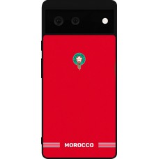 Google Pixel 6 Case Hülle - Silikon schwarz Marokko 2026 personalisierbares Fussballtrikot