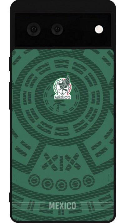 Google Pixel 6 Case Hülle - Silikon schwarz Mexiko 2026 personalisierbares Fussballtrikot