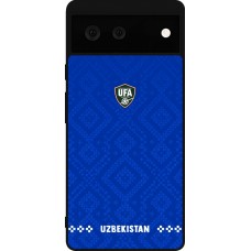 Google Pixel 6 Case Hülle - Silikon schwarz Usbekistan 2026 personalisierbares Fussballtrikot