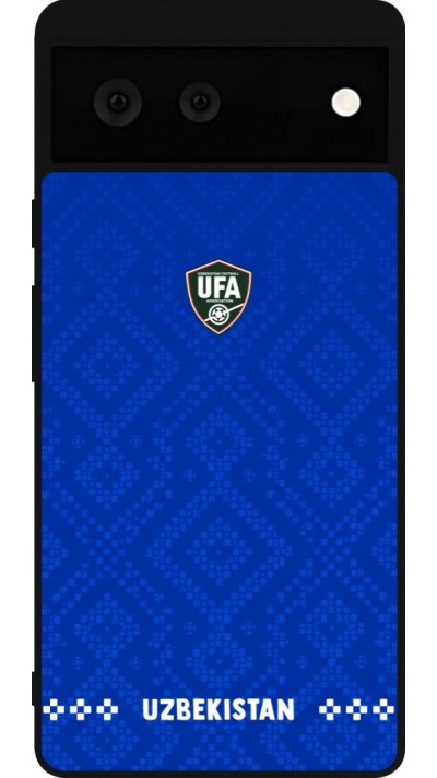 Google Pixel 6 Case Hülle - Silikon schwarz Usbekistan 2026 personalisierbares Fussballtrikot