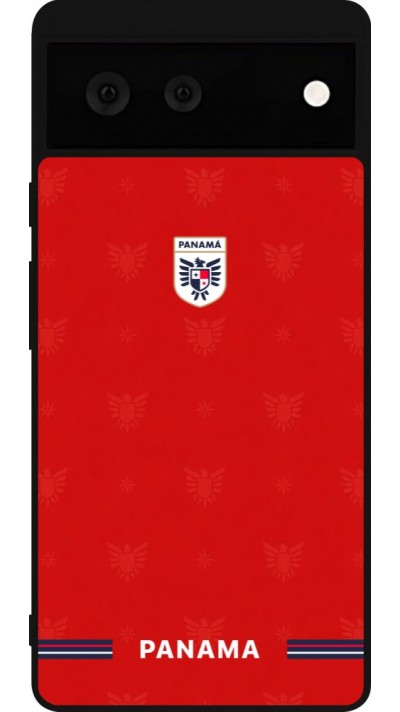 Google Pixel 6 Case Hülle - Silikon schwarz Panama 2026 personalisierbares Fussballtrikot