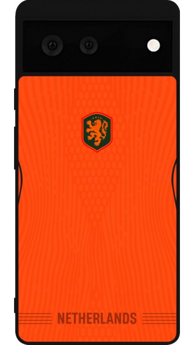 Google Pixel 6 Case Hülle - Silikon schwarz Niederlande 2026 personalisierbares Fussballtrikot