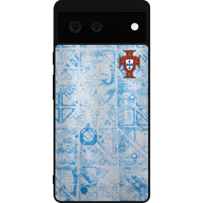 Google Pixel 6 Case Hülle - Silikon schwarz Portugal Away personalisierbares Fussballtrikot