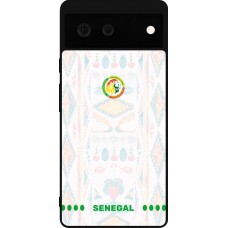 Google Pixel 6 Case Hülle - Silikon schwarz Senegal 2026 personalisierbares Fussballtrikot