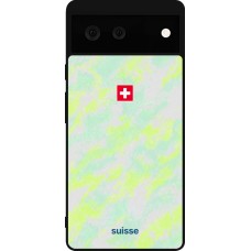 Google Pixel 6 Case Hülle - Silikon schwarz Schweiz Away 2026 personalisierbares Fussballtrikot