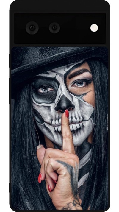 Coque Google Pixel 6 - Silicone rigide noir Halloween 18 19 Coque Google Pixel 6 - Silicone rigide noir Halloween 18 19
