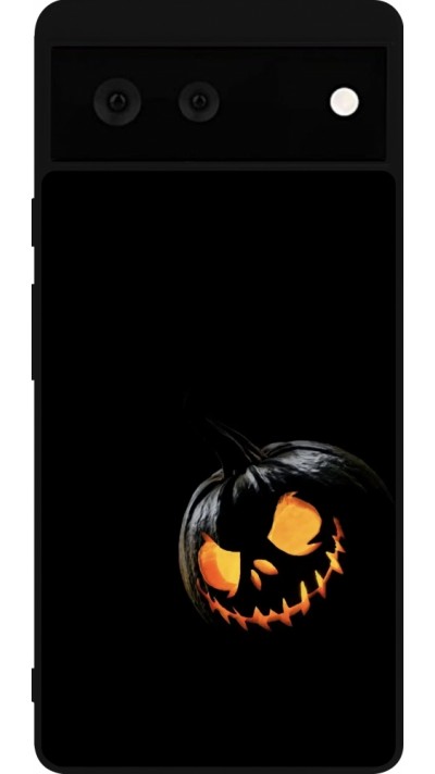 Coque Google Pixel 6 - Silicone rigide noir Halloween 2023 discreet pumpkin Coque Google Pixel 6 - Silicone rigide noir Halloween 2023 discreet pumpkin