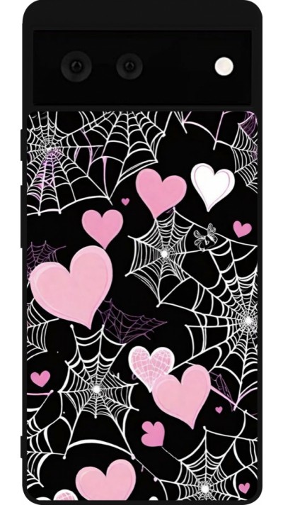 Coque Google Pixel 6 - Silicone rigide noir Halloween 2024 girly Coque Google Pixel 6 - Silicone rigide noir Halloween 2024 girly