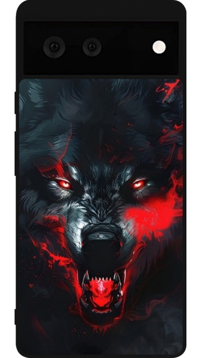 Coque Google Pixel 6 - Silicone rigide noir Halloween 2024 mad werewolf Coque Google Pixel 6 - Silicone rigide noir Halloween 2024 mad werewolf