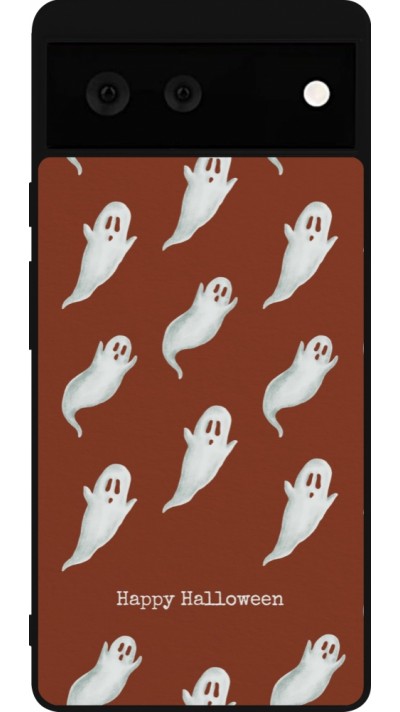 Google Pixel 6 Case Hülle - Silikon schwarz Halloween 2025 Pattern of ghosts