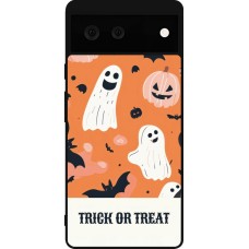 Coque Google Pixel 6 - Silicone rigide noir Halloween 2025 Trick treat