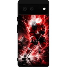 Google Pixel 6 Case Hülle - Silikon schwarz Hockey World Championship Player