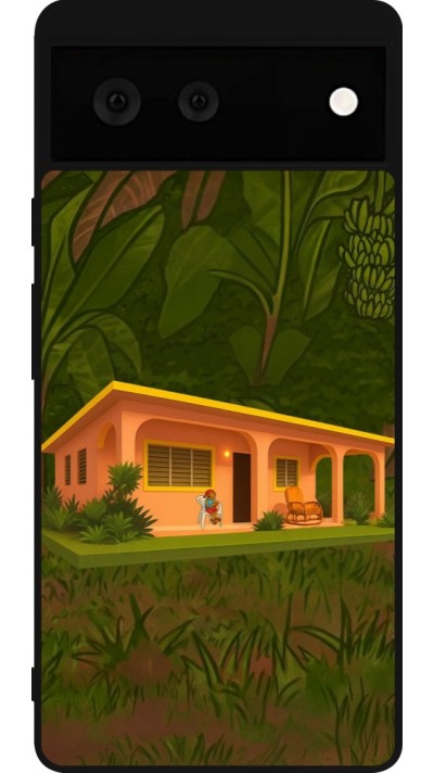 Coque Google Pixel 6 - Silicone rigide noir Benitos house DTMF