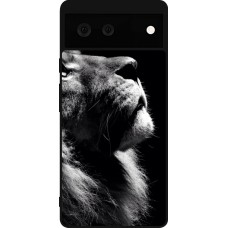 Google Pixel 6 Case Hülle - Silikon schwarz Lion looking up