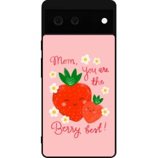Coque Google Pixel 6 - Silicone rigide noir Mom 2026 Berry best