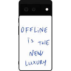 Coque Google Pixel 6 - Silicone rigide noir Offline is the new luxury