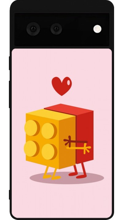 Google Pixel 6 Case Hülle - Silikon schwarz Saint Valentines Day 26 Puzzle