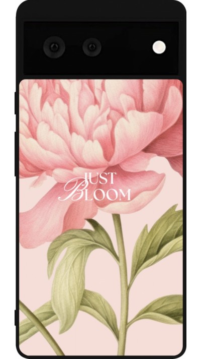 Coque Google Pixel 6 - Silicone rigide noir Just Bloom Spring 2026