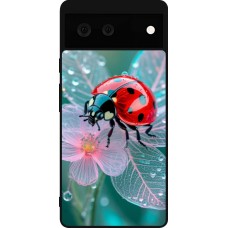 Coque Google Pixel 6 - Silicone rigide noir Ladybird in bloom Spring 2026