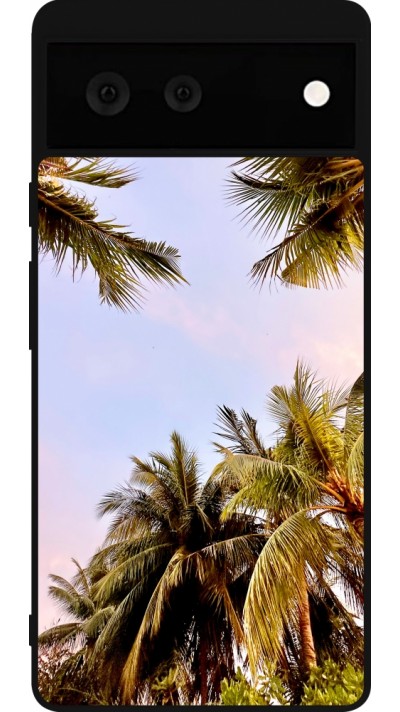 Google Pixel 6 Case Hülle - Silikon schwarz Summer 2023 palm tree vibe