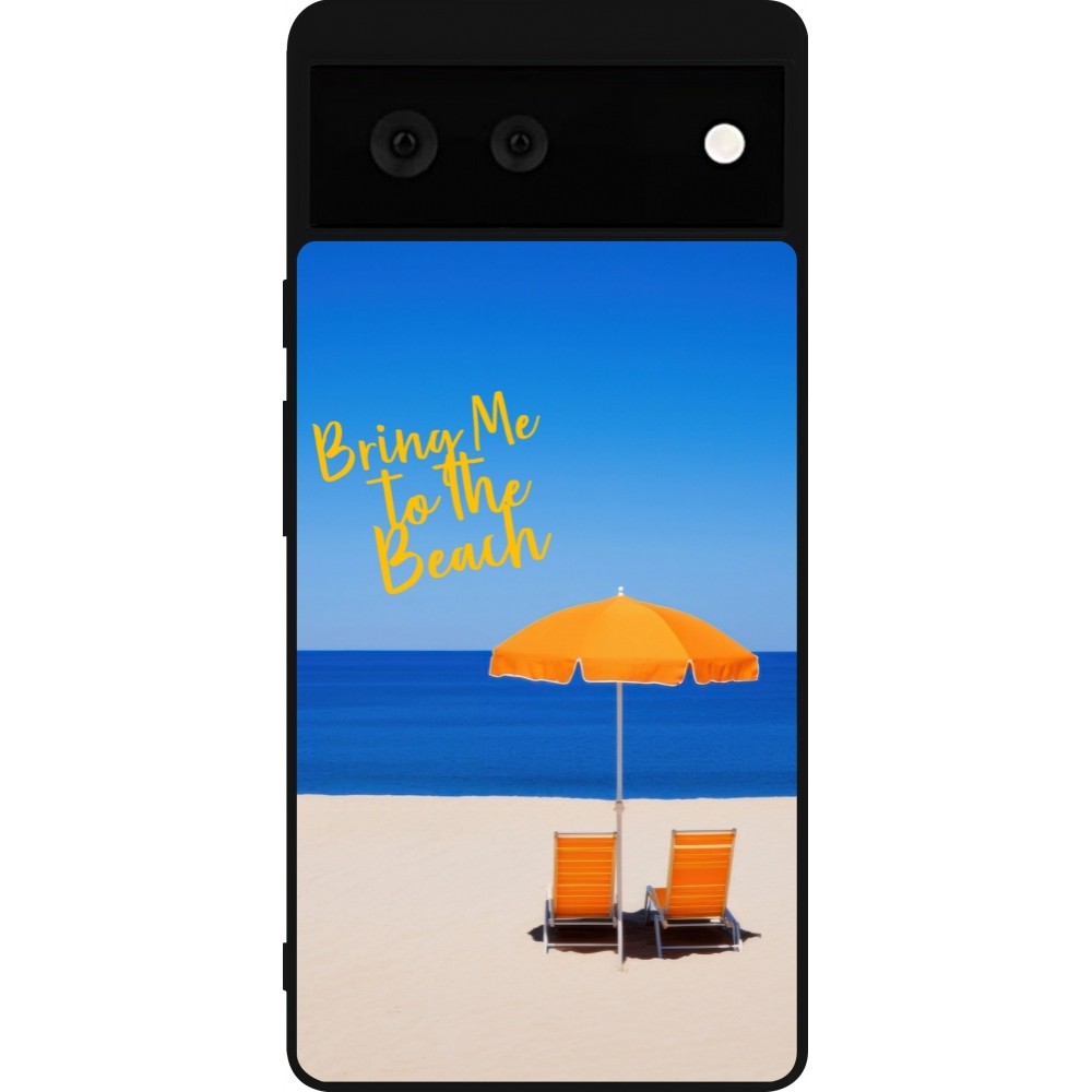 Google Pixel 6 Case Hülle - Silikon schwarz Summer 2025 Bring me to the beach
