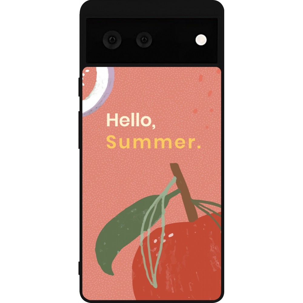 Google Pixel 6 Case Hülle - Silikon schwarz Summer 2025 Hello summer
