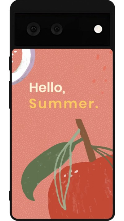 Google Pixel 6 Case Hülle - Silikon schwarz Summer 2025 Hello summer