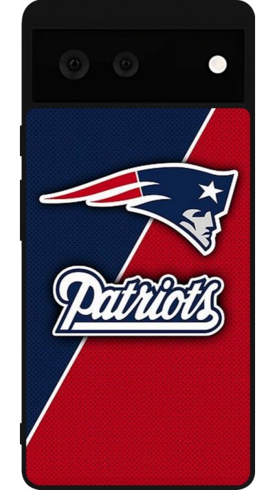 Google Pixel 6 Case Hülle - Silikon schwarz Super Bowl 26 Patriots 1