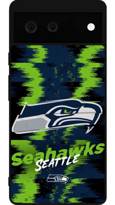 Google Pixel 6 Case Hülle - Silikon schwarz Super Bowl 26 Seattle 2