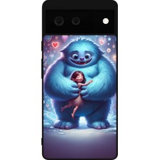 Google Pixel 6 Case Hülle - Silikon schwarz Valentin 2024 Flauschige Liebe