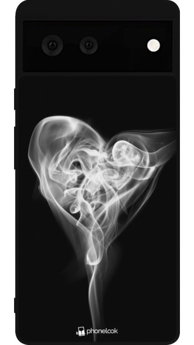 Google Pixel 6 Case Hülle - Silikon schwarz Valentine 2022 Black Smoke