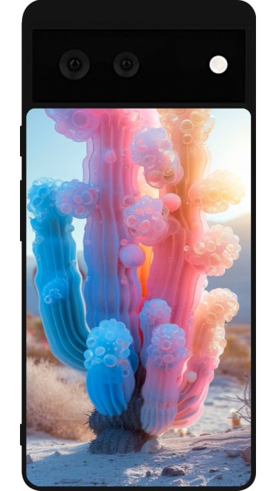Coque Google Pixel 6 - Silicone rigide noir Artificial vegetation 2025